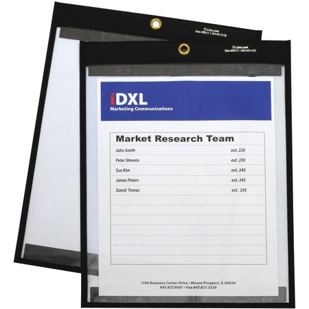 C-LINE PRODUCTS Stitched Shop Ticket Holders, Magnetic, 9"x12", 25/CT, Clear 25PK CLI85912